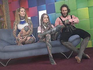 Dirty Dreaz featuring Anuskatzz and Lily Lu's tattoo piercing smut