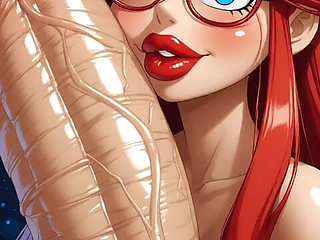 128 Funny Redhead Play with Enormous Cock Compilation (ai Animation)