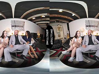 UP CLOSE VR - Cuckold Lesbian Olivia Jay Watches Girlfriend Dharma Jones Get Laid By Hung Stud - POV