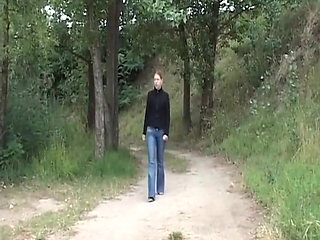 Blonde Babe Pisses Wild Closeup