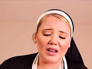 Big Natural Tits Nun Annabelle Rogers Solo Fingering & Dildo Masturbation Orgasm