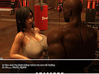 Tifa's Dark Heaven: Asian Chick with Huge Tits Stretching Herself with the Coach Behind Her Man's Back - Episode 13