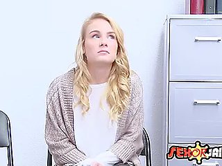 Teen 18+ Thief Got Double Trouble When This Horny Cop Called Her Stepmother To The Office Too