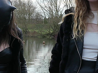 Hot Double Piss From 2 Wet Pussies by the River