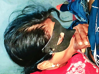 Desi Bhabhi Cumshot in Mouth Excellent Blowjob Non Stop Sucking Big Black Dick