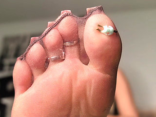 Tiny Volunteer Under My Nylon Toes - Survival Tests & Cruel Ending