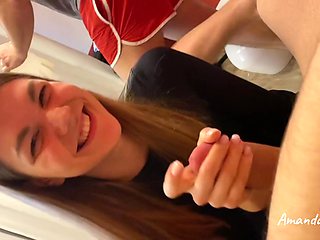 Handjob Between Shooting - My First Bts With Amanda Clarke