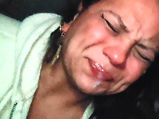 Sloppy public blowjob