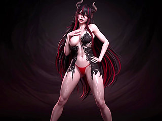 Demon Girl Succubus - Teasing & Touching Herself (hot Anime Hentai)