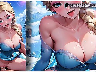 Car Toon In Elsa From Frozen In Cutie Shy, Her First Time!