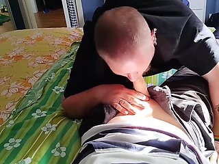 Stepdaddy Gives His Boi Full Oral Service, Part 1 Blowjob and Ball Licking