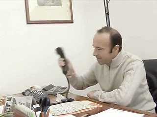 He Calls a South American Slut to Give Him a Blowjob in the Office.
