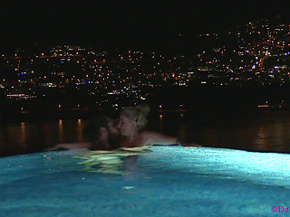 Couple Go for Late Skinny Dip Fondle
