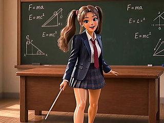 Teen Teacher Stays After Class to Give Me Private Lessons