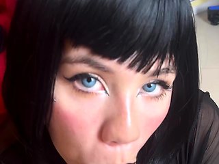 Huge Japan blowjob and handjob POV orgy with a cumshot