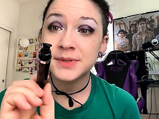 Fetish brunette bitch sucks on cock