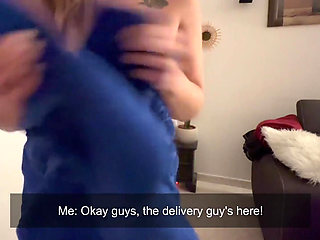 Naked Prank with the Pizza Delivery Guy