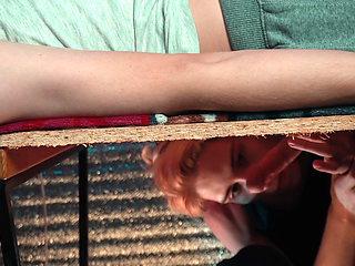 Hard cock during massage session