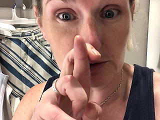 Rachel Wriggler gets naked to try on clothes in a public changing room during her sexcation fucking fat men in America