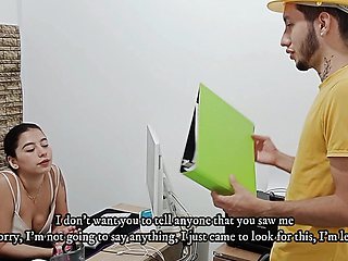 Indecent Proposal His Boss Gives Him in Exchange for Taking Away His Horny Cum in Stomach - Porn in Spanish