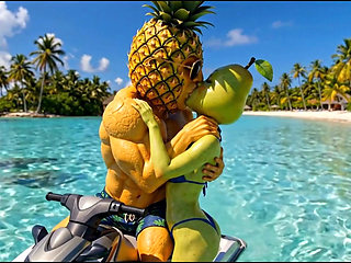 Episode 4 - Cute Pineapple Girl and Sweet Avocado Man Sharing Gentle Tropical Moments AI Hentai
