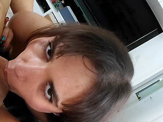 Yurii Superb French Beurette of Moroccan Origin Sucks Me, Licks My Anus, and I Take Her Doggy Style