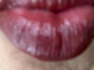 Applying Red Lipgloss Lip Fetish, Gooning, Femdom, Findom