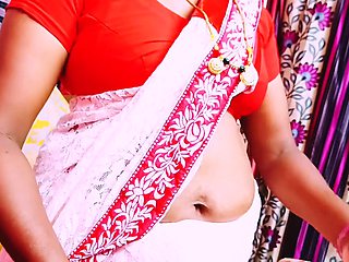 Seductive Indian wife in saree cheats on husband with friend; spicy Telugu dirty talk