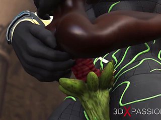 Anubis and Egypt's ancient egyptian scene by 3DXPassion