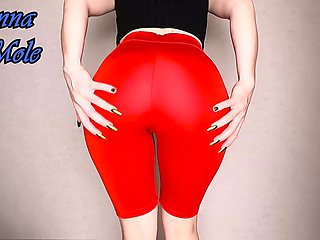 Yoga Tights PAWG in Spandex Leggings Loudly Spanks Her Juicy Ass Breeches