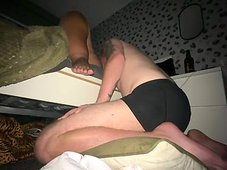 Horny Dom Wife Puts Slave Hubby on His Knees so He Can Worship Her Pussy