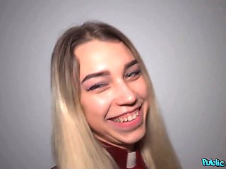 Public agent - blue eyes, blonde hair, and wettened Wet Pussy makes my pecker mild!