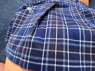 Cumshot on student with amazing big ass