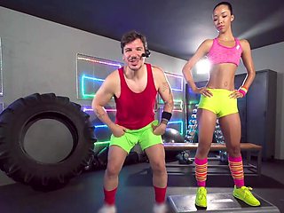 Lia Min teams up with a horny babe to enjoy a wild 3some