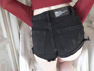 Hot Italian teen Dolls Cult sucks huge dildo and plays with her wet pussy in solo 4k video