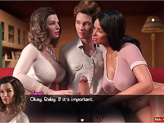 Treasure of Nadia - 81 - Gameplay - Roleplay - Two MILFs Teases Teen and Anal Fuck