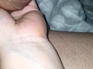 Cheating Step Mom Impressed by Step Son Size and Handjob his Dick