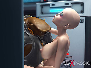 3D animation of a toon slave girl having sex HD