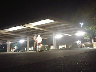 Risky sex in an empty parking lot!