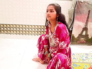 Hot Indian Girl in Traditional Dress Sucks & Gets Fucked From Behind