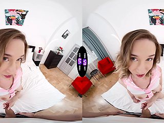 Blonde teen Alice Klay rides a big cock in stunning vr porn