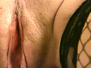 Swemature in fishnet stockings pussy and anal worship with close-ups cum squirt in mouth, swallowing.