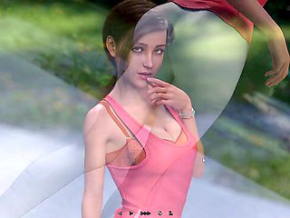 Steamy cartoon adventures with sexy redhead and hot brunette in the pool