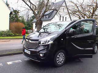 Sexy Milf had sex in the car with a big dick and does cumshot