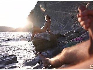 Dick Flash On A Nudist Beach: Stranger Caught Me Jerking Off And Helped Me Cum