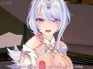 Odette lovely ballet Dancer give a deep throat to her pianist - Genshin Influence - Total & Point of view version on Sheer & PTRN: Fantasyking3