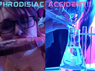 Sexy Scientist Aphrodisiac Accident - Horny Nerd Girl Sloppy Blowjob & Fucking