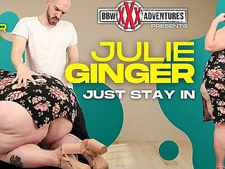 BBW Julie Ginger Anal Creampie - Big Boobs Deep Throat Blowjob in Lingerie