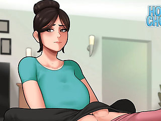 Stepmom Linda's Big Natural Tits Handjob Relieves My Sexual Tension After Catching Me Watching