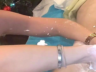 Shaving Foam Cock Slaps and 1 Ruined Orgasm